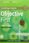 OBJECTIVE FIRST STUDENT'S PACK (STUDENT'S BOOK WITHOUT ANSWERS WITH CD-ROM, WORK