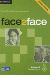 FACE2FACE ADVANCED TEACHER'S BOOK WITH DVD 2ND EDITION