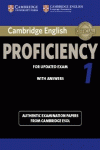 CAMBRIDGE ENGLISH PROFICIENCY 1 FOR UPDATED EXAM STUDENT'S BOOK WITH ANSWERS