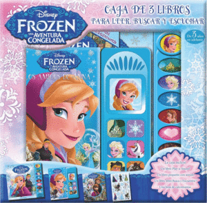 DISNEY FROZEN CAJA 3 LIBROS LEER BUSCAR Y ESCUCHAR