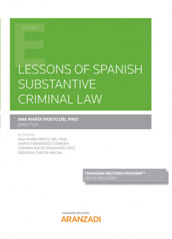 LESSON OF SPANISH SUBSTANTIVE CRIMINAL LAW (PAPEL + E-BOOK)