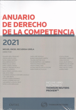 ANUARIO DE DERECHO DE LA COMPETENCIA (2021) (PAPEL + E-BOOK)