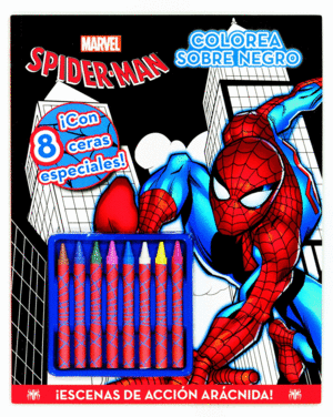 SPIDER-MAN. COLOREA SOBRE NEGRO