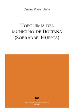 TOPONIMIA DEL MUNICIPIO DE BOLTAA (SOBRARBE, HUESCA)