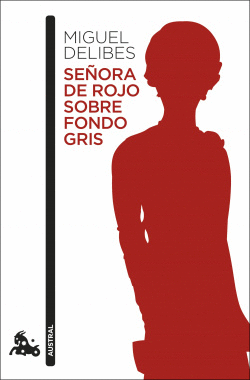 SE�ORA DE ROJO SOBRE FONDO GRIS