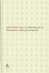 LA HISTORIA DE LA LITERATURA COMO PROVOCACIN