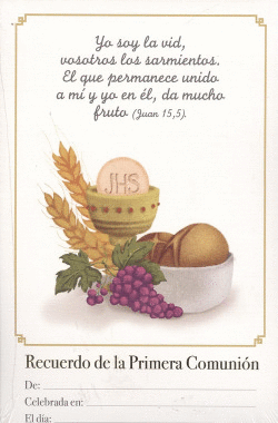 LAMINA RECUERDO 1� COMUNION