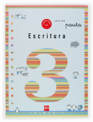 CUADERNO 3 DE ESCRITURA, PAUTA. 1 PRIMARIA