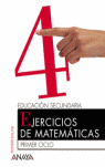 EN TUS MANOS, MATEMTICAS, 4 ESO, 1 CICLO. EJERCICIOS