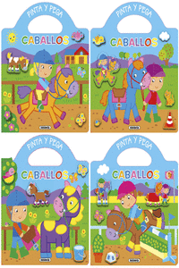PINTA Y PEGA CABALLOS (4 TTULOS)