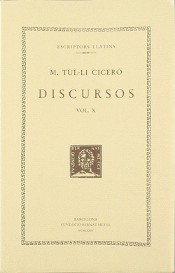 DISCURSOS, VOL. X: CATILINRIES