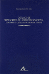 CAT�LOGO DE MANUSCRITOS DE LA BIBLIOTECA NACIONAL CON POES�A EN CASTELLANO DE LO