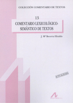 COMENTARIO LEXICOL�GICO-SEM�NTICO DE TEXTOS. (ACTUALIZADA)