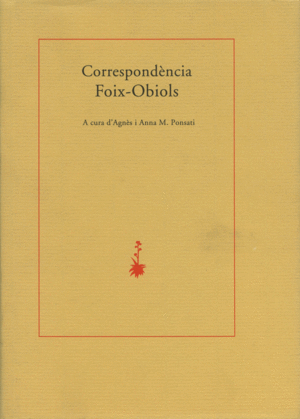 CORRESPONDNCIA FOIX-OBIOLS