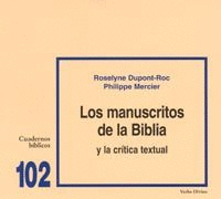 102.MANUSCRITOS BIBLIA CRITICA TEXTUAL.(CUADERNOS BIBLICOS)