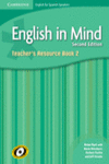 ENGLISH IN MIND FOR SPANISH SPEAKERS LEVEL 2 TEACHER'S RESOURCE BOOK WITH AUDIO