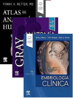 PACK ANATOMA PARA ESTUDIANTES+EMBRIOLOGA CLNICA+ATLAS ANATOMA HUMANA