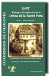 KANT: PR�LOGO EN INTRODUCCI�N DE LA CR�TICA DE LA RAZ�N PURA
