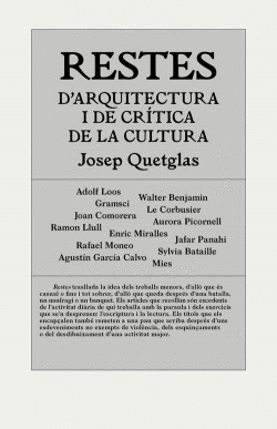 RESTES D�ARQUITECTURA I CR�TICA DE LA CULTURA
