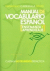 MANUAL DE VOCABULARIO ESPA�OL (ENSE�ANZA Y APRENDIZAJE)