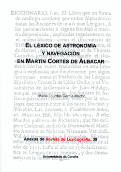 EL L�XICO DE ASTRONOM�A Y NAVEGACI�N EN MART�N CORT�S DE ALBACAR