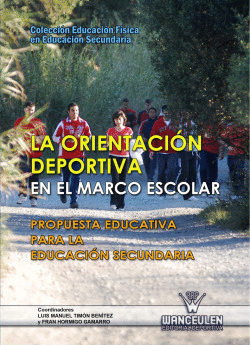 LA ORIENTACI�N DEPORTIVA EN EL MARCO ESCOLAR