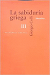 LA SABIDURA GRIEGA III