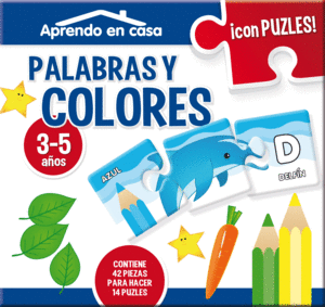 APRENDO EN CASA LAS PALABRAS Y LOS COLORES PUZLES EDUCATIVOS (3-5 AOS)