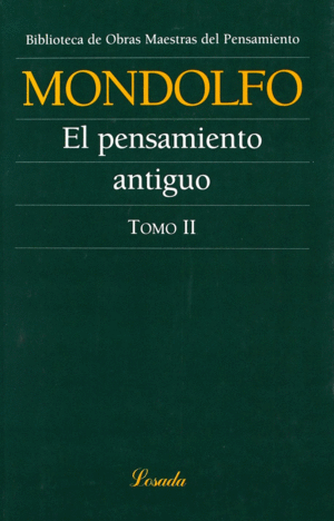 PENSAMIENTO ANTIGUO.TOMO II,EL
