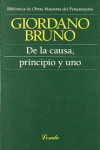 DE LA CAUSA, PRINCIPIO Y UNO