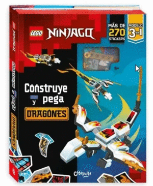 LEGO NINJAGO. CONSTRUYE Y PEGA DRAGONES