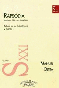 RAPSODIA, REDUCCI�N PARA 2 PIANOS